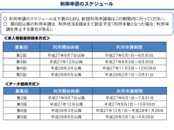 利用申請のスケジュール