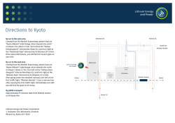 Directions to Kyoto - Lithium Energy and Power