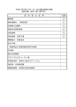 参加企業・団体 - 京都市まちの美化推進事業団