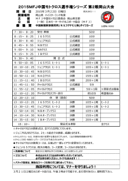 2015MFJ中国モトクロス選手権シリーズ 第2戦岡山大会