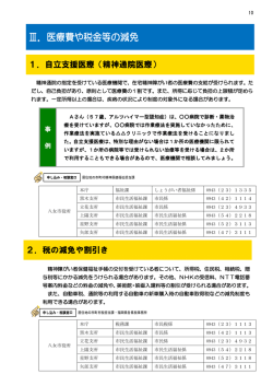 Ⅲ．医療費や税金等の減免