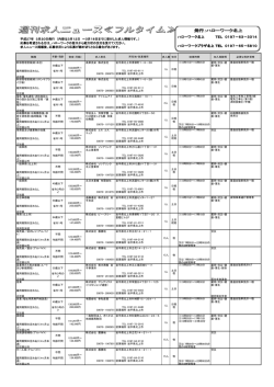 フルタイム - 北上市無料職業紹介所