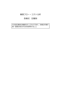 業務フロー・コスト分析 各様式 記載例（194KB）