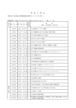 H27研修日程表前期