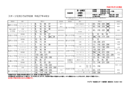 スポーツ交流ひろば予定表 平成27年4月分