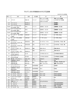 マルマン2015年版総合カタログ正誤表