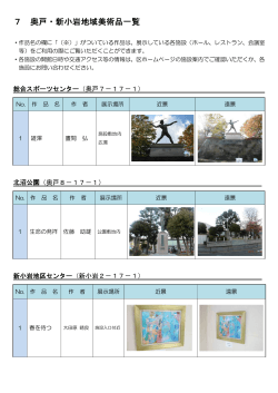 奥戸・新小岩地域美術品一覧（PDFファイル 291.3KB）