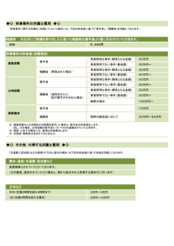 刑事事件の弁護士費用 その他 付帯する弁護士費用