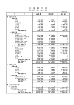 貸 借 対 照 表