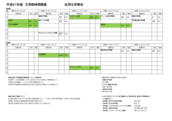 理工学研究科 応用化学専攻 時間割（2015年度） [PDFファイル／179KB]