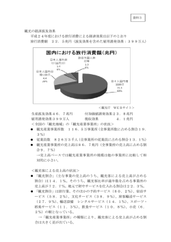 観光の経済波及効果 平成24年度における旅行消費によ 旅行消費額 22