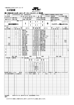公式記録 - 日本フットボールリーグ