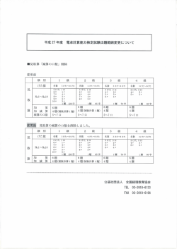平成27年度 出題範囲変更について - 公益社団法人 全国経理教育協会