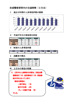 松浦警察署管内の交通情勢（2月末）