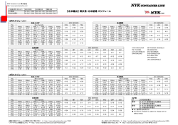 北米西岸・東岸・カナダ - NYK Container Line