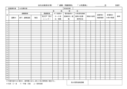 自主点検表(日常) 「避難・閉鎖障害」 「火気関係」 月 別表1
