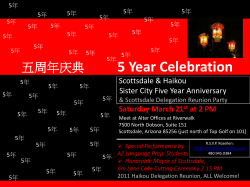 5 Year Celebration - Scottsdale Sister Cities Association