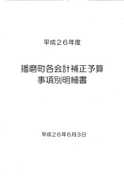 補正予算事項別明細書