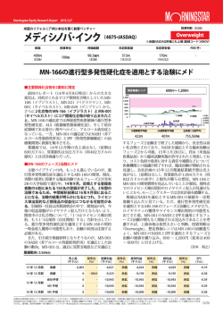 メディシノバ・インク （4875・JASDAQ）【Overweight】;pdf