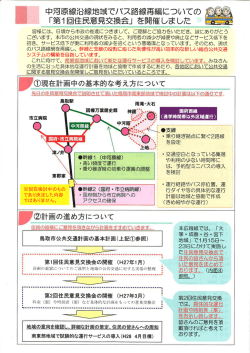 ー 中河原線沿線地域でノヾス路線再編についての ヨ 「第ー 回;pdf