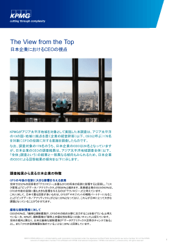 The View from the Top ～日本企業におけるCEOの視点;pdf