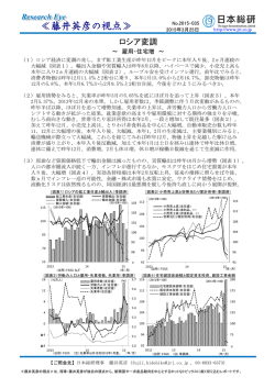 ロシア変調－雇用・住宅増（PDF：191KB）;pdf