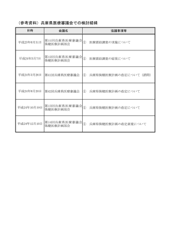 （参考資料）兵庫県医療審議会での検討経緯;pdf