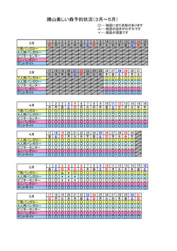 勝山美しい森予約状況（3月～5月）;pdf