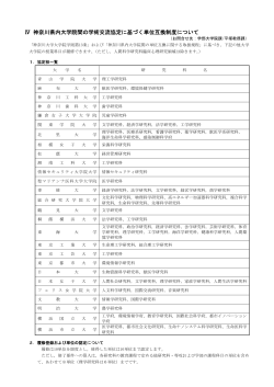 Ⅳ 神奈川県内大学院間の学術交流協定に基づく単位互換;pdf