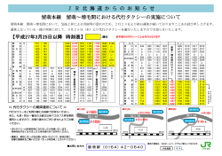 留萌本線 留萌～増毛間における代行タクシーの実施について;pdf