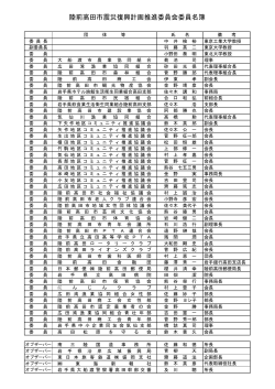 陸前高田市震災復興計画推進委員会委員名簿;pdf