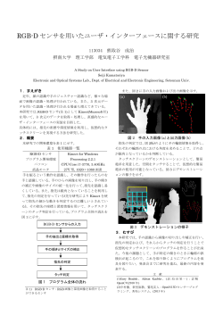 RGB-D センサを用いたユーザ・インターフェースに関する研究;pdf