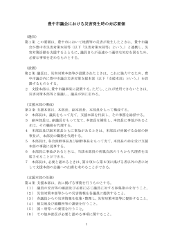豊中市議会における災害発生時の対応要領（PDF：119KB）;pdf