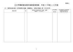 学園経営改善計画実施管理表 平成&times;1 年度～&times;5 年度;pdf