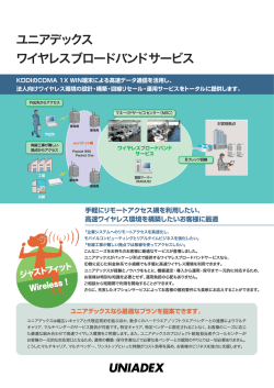 ワイヤレスブロードバンドサービス（PDF:305.3 KB） 発行;pdf