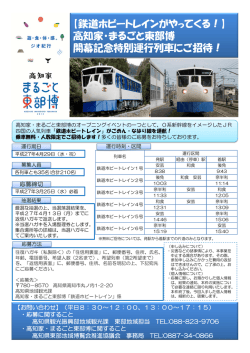 募集チラシ - 高知家・まるごと東部博;pdf