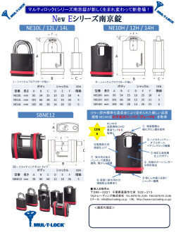 New Eシリーズ南京錠（PDF）;pdf
