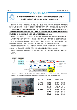 駅補助電源装置追加導入(PDF：215KB);pdf