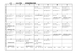 4 月 木太小学校 体育施設開放計画表;pdf