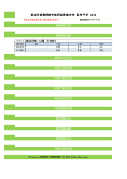 試合予定 - 東海団地少年野球大会;pdf