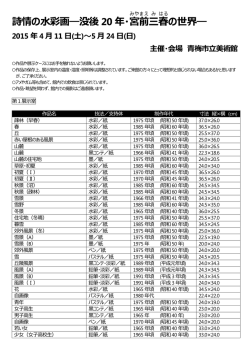 出品目録（PDF：605KB）;pdf