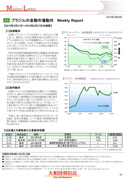 ブラジルの金融市場動向 Weekly Report;pdf