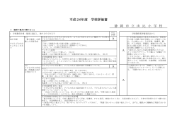 平成25年度 学校評価書;pdf