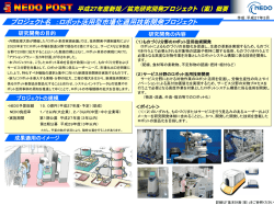 プロジェクト名 ：ロボット活用型市場化適用技術開発プロジェクト;pdf