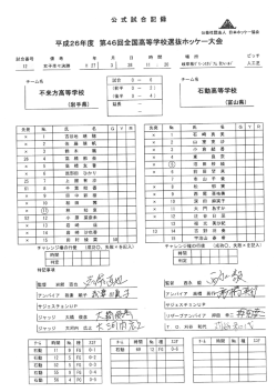 等学校選抜ホッケー大会 平成26年度 第46回全国;pdf