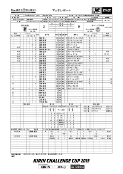 マッチレポート - 日本サッカー協会;pdf