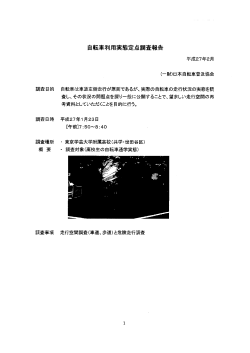 自転車利用実態定点調査報告;pdf