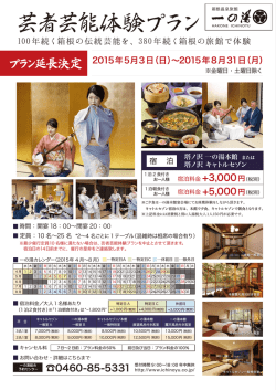 芸者芸能体験プラン;pdf