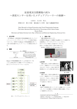 RGB-Dセンサを用いたメディアプレイヤーの制御;pdf