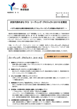 次世代郊外まちづくり リーディング・プロジェクト（2015;pdf